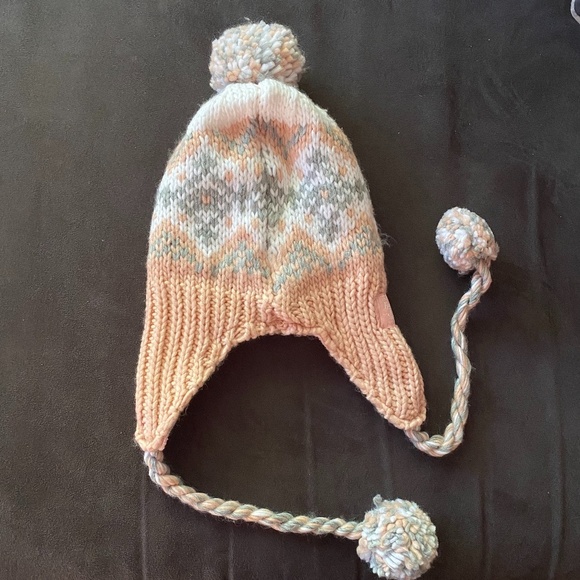 **G.H. BASS & CO* Pink Pom Earflap Braid Beanie Hat - Picture 1 of 5
